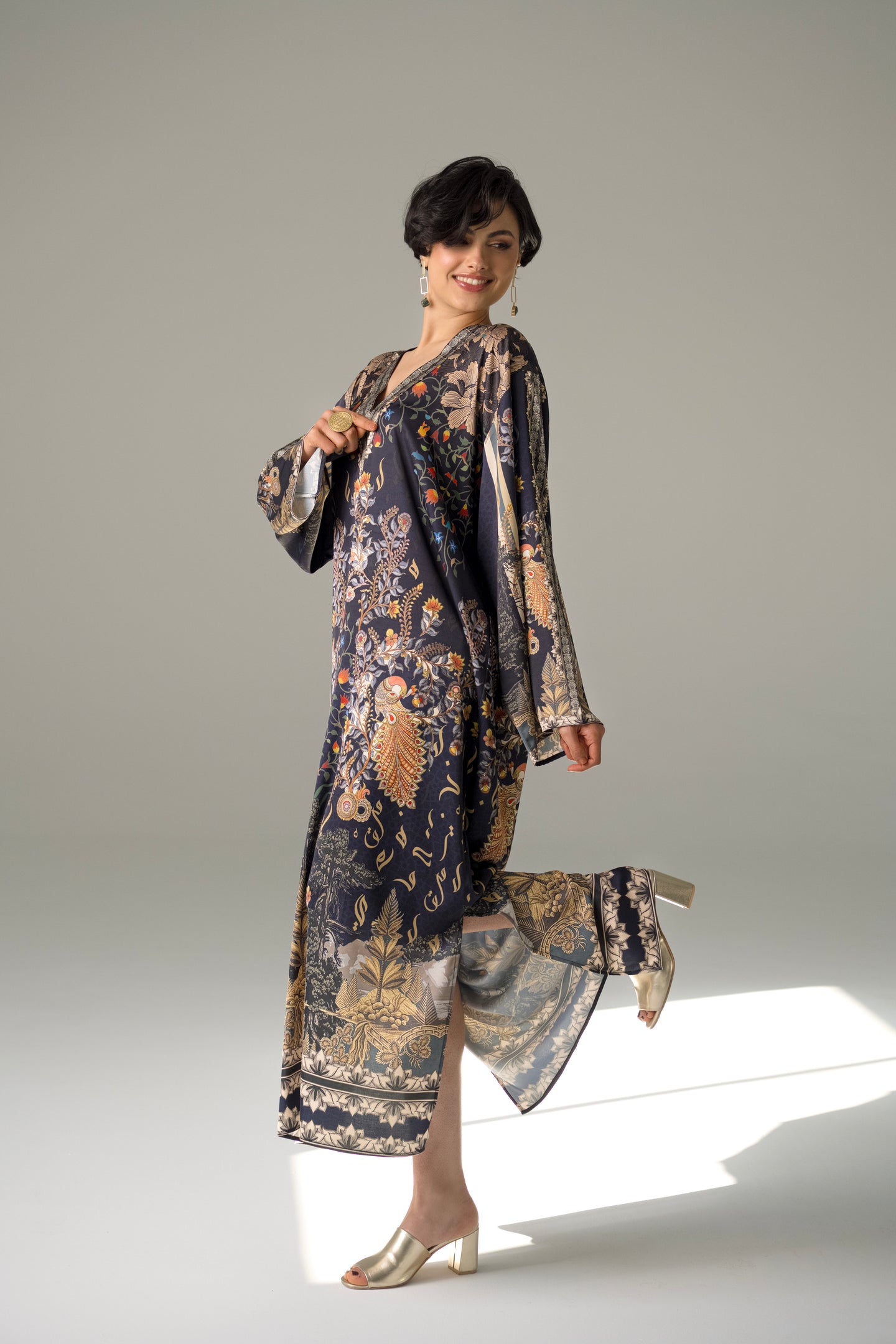 Isfahan - Silky Blue Kaftan